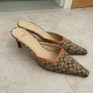 Coach Libby Monogrammed Kitten Heels